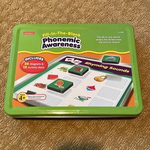 Lakeshore Fill in the Blank Phonemic Awareness Magnetic Activity Tin
